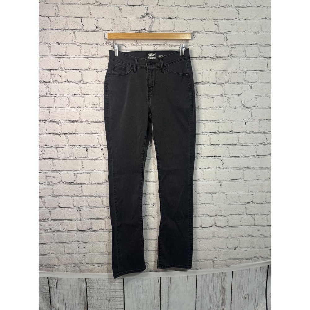Levi's Signature Gold Women's Black Skinny Jeans, Size 4M W27 L32